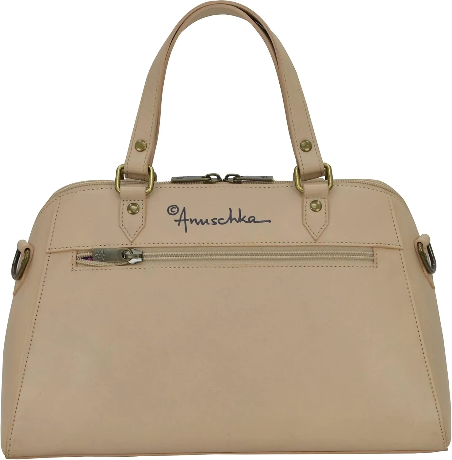 Anuschka Women's Original Hand-Painted Genuine Leather Wide Organizer Satchel