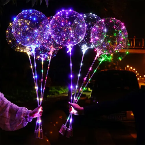 ANYPARTY Balloons 10Pcs Transparent Multicolor 3M LED String Lights Party Decor