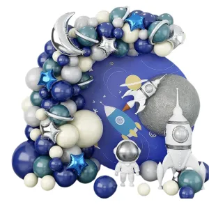 ANYPARTY Balloons 124Pcs Latex Astronaut Outer Space Theme Party Decor