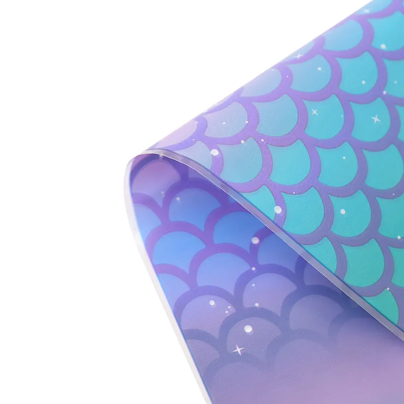 ANYPARTY Party Treat Bags 100Pcs Mermaid Scale Design Plastic Pouches