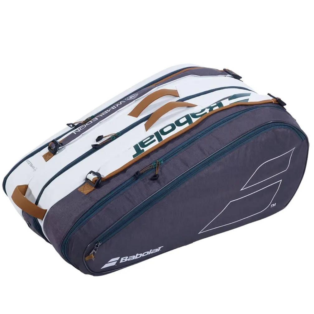 Babolat RH12 Pure Wimbledon 12 Racket Tennis Bag - White / Grey