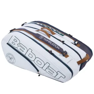 Babolat RH12 Pure Wimbledon 12 Racket Tennis Bag - White / Grey