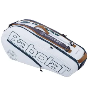 Babolat RH6 Pure Wimbledon 6 Racket Tennis Bag - White / Grey