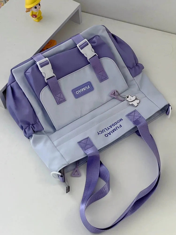 Bag Female College Student Shoulder Bag Casual Canvas Tuition Bag