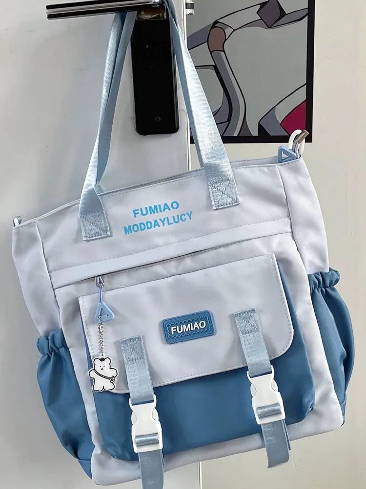 Bag Female College Student Shoulder Bag Casual Canvas Tuition Bag
