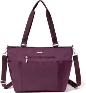 Baggallini Essential Laptop Tote - Work Tote Bag with Laptop Sleeve - Lightweight Travel Crossbody Shoulder Bag for Women