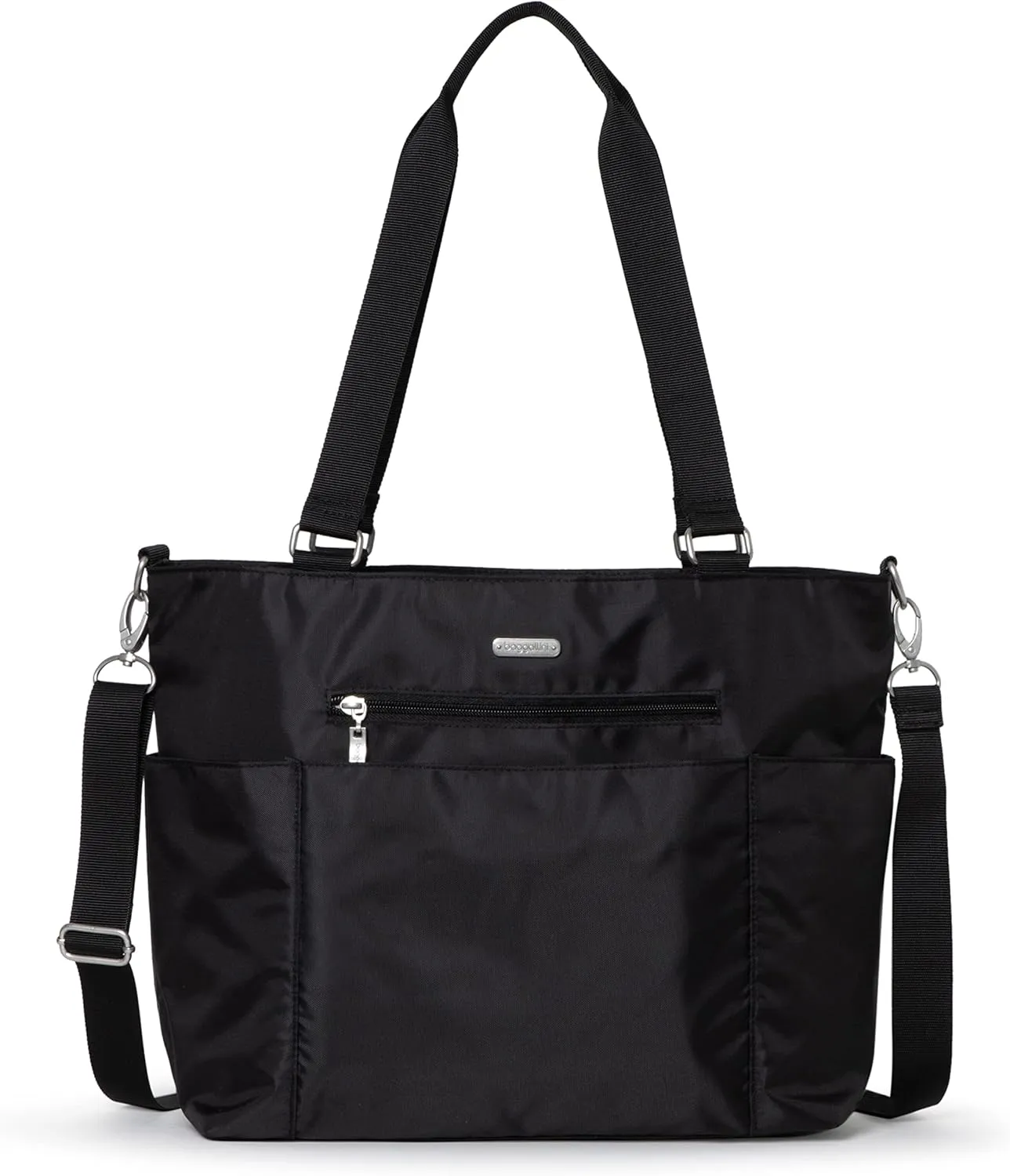 Baggallini Essential Laptop Tote - Work Tote Bag with Laptop Sleeve - Lightweight Travel Crossbody Shoulder Bag for Women