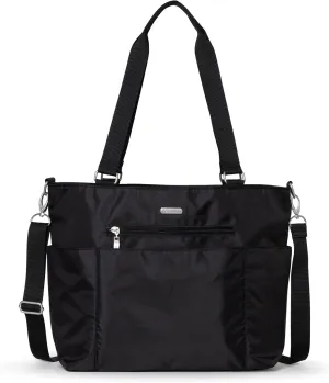 Baggallini Essential Laptop Tote - Work Tote Bag with Laptop Sleeve - Lightweight Travel Crossbody Shoulder Bag for Women