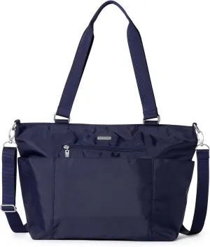 Baggallini Essential Laptop Tote - Work Tote Bag with Laptop Sleeve - Lightweight Travel Crossbody Shoulder Bag for Women