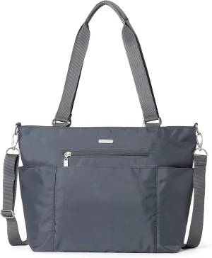 Baggallini Essential Laptop Tote - Work Tote Bag with Laptop Sleeve - Lightweight Travel Crossbody Shoulder Bag for Women