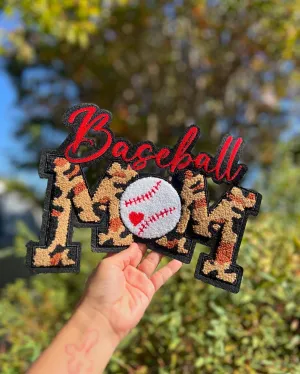 BASEBALL MOM - CHENILLE PATCH