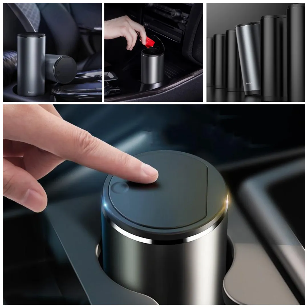 Baseus™ Luxurious Aluminum Alloy Car Trash