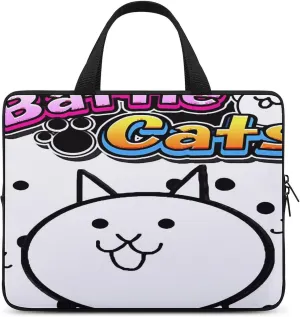 Battle-Cats Slim Laptop Bag - Lightweight And Water-Resistant Carrying Case with Handle