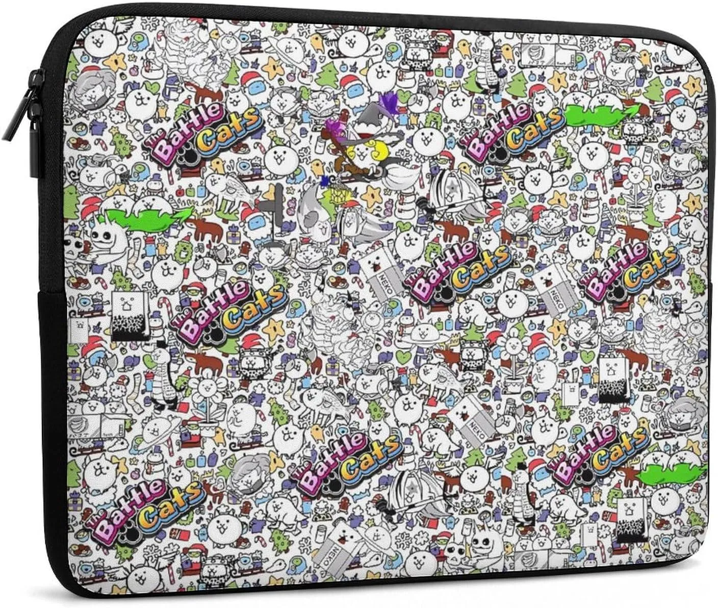 Battle-Cats Slim Laptop Bag - Lightweight And Water-Resistant Carrying Case with Handle