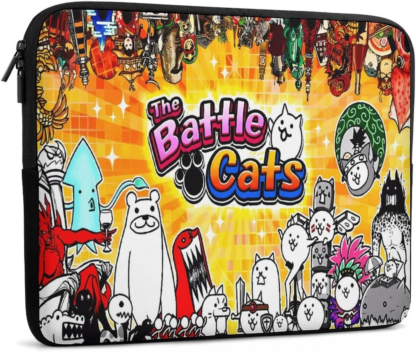 Battle-Cats Slim Laptop Bag - Lightweight And Water-Resistant Carrying Case with Handle