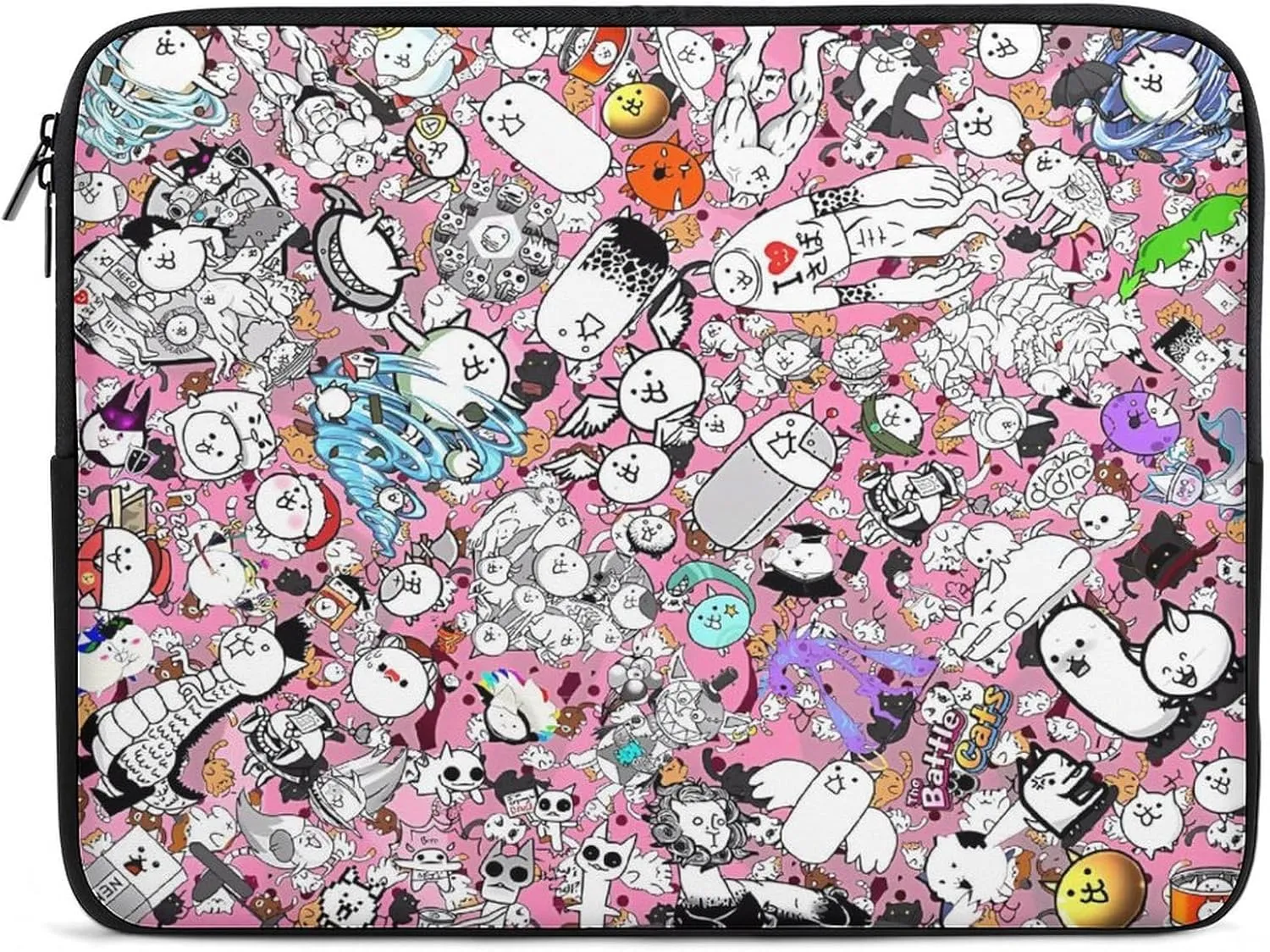 Battle-Cats Slim Laptop Bag - Lightweight And Water-Resistant Carrying Case with Handle
