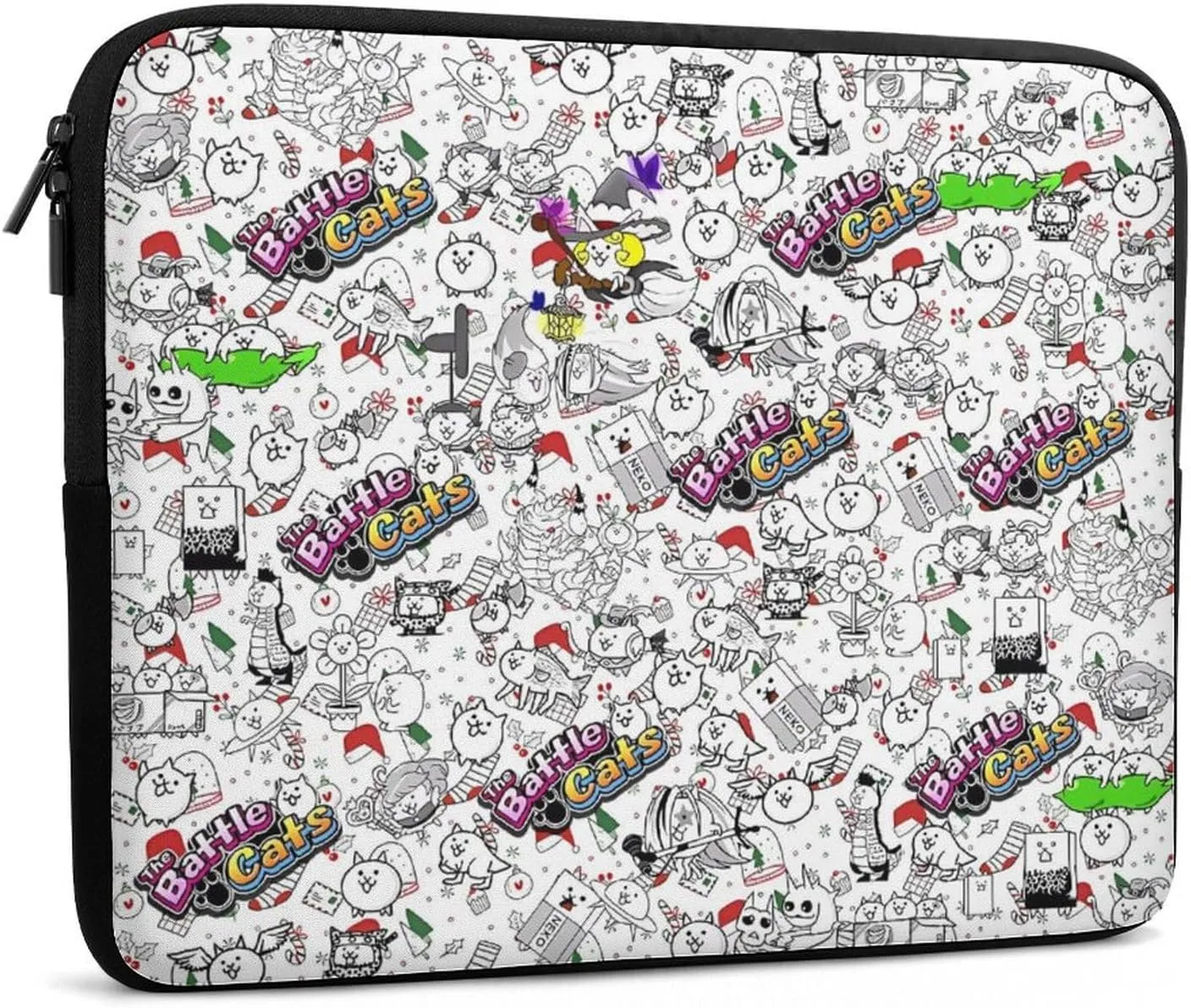 Battle-Cats Slim Laptop Bag - Lightweight And Water-Resistant Carrying Case with Handle