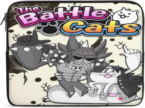 Battle-Cats Slim Laptop Bag - Lightweight And Water-Resistant Carrying Case with Handle