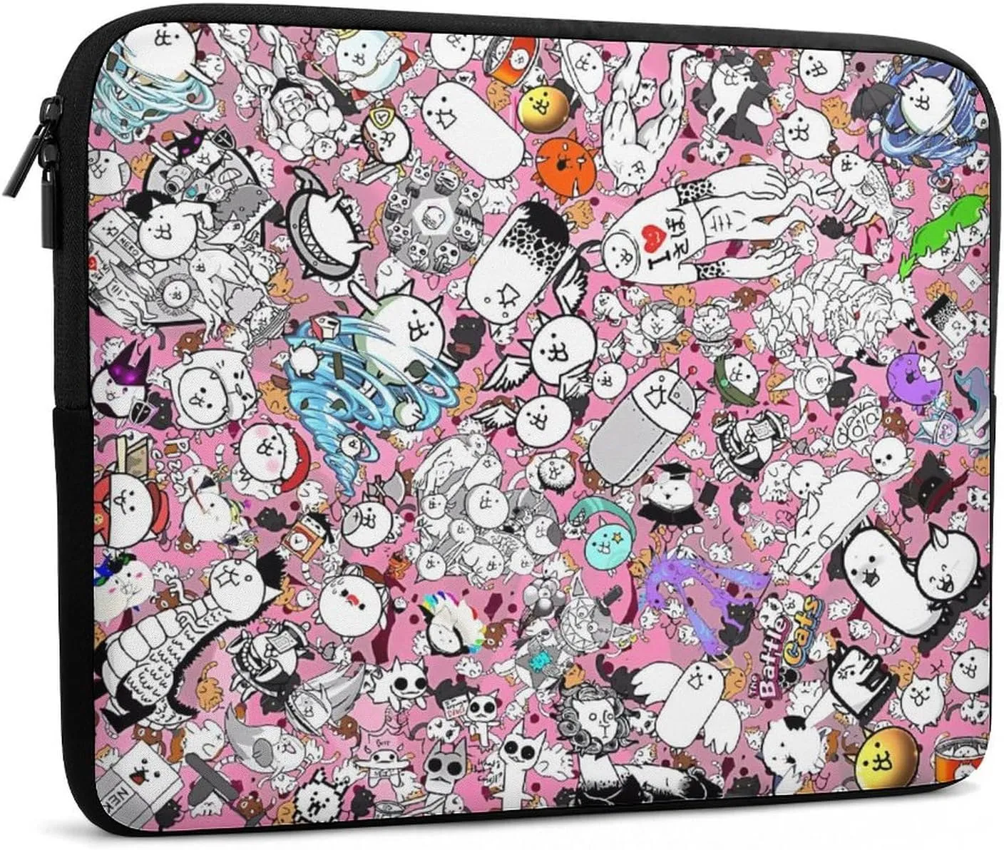 Battle-Cats Slim Laptop Bag - Lightweight And Water-Resistant Carrying Case with Handle