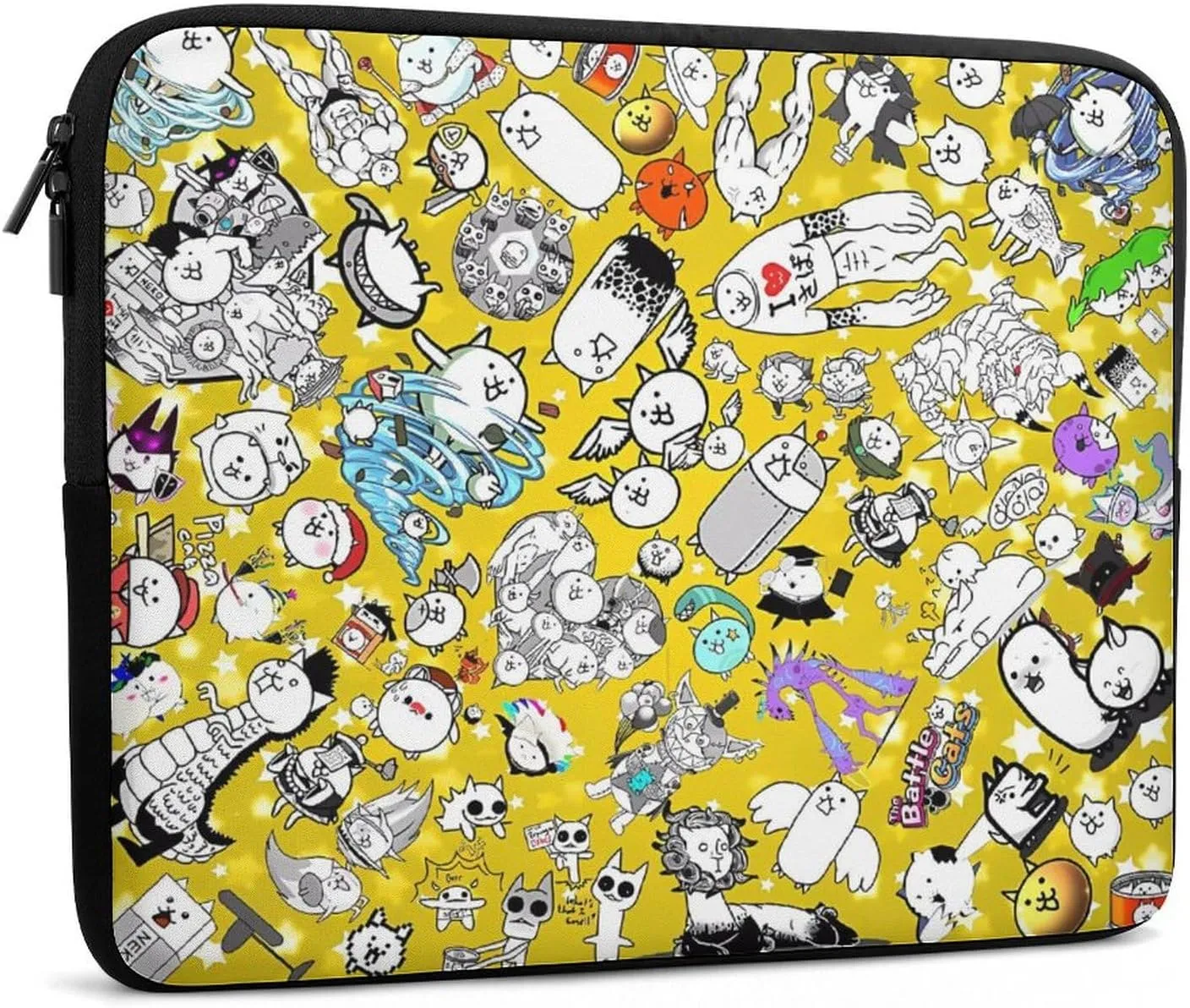 Battle-Cats Slim Laptop Bag - Lightweight And Water-Resistant Carrying Case with Handle