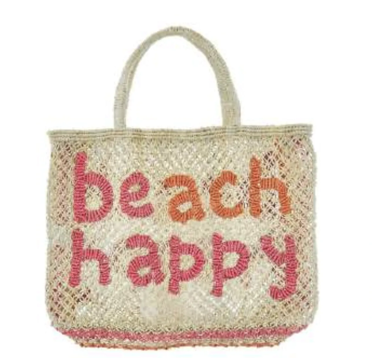 BEACH HAPPY BAG SMALL - NATURAL / BERRY PEACH - THE JACKSONS