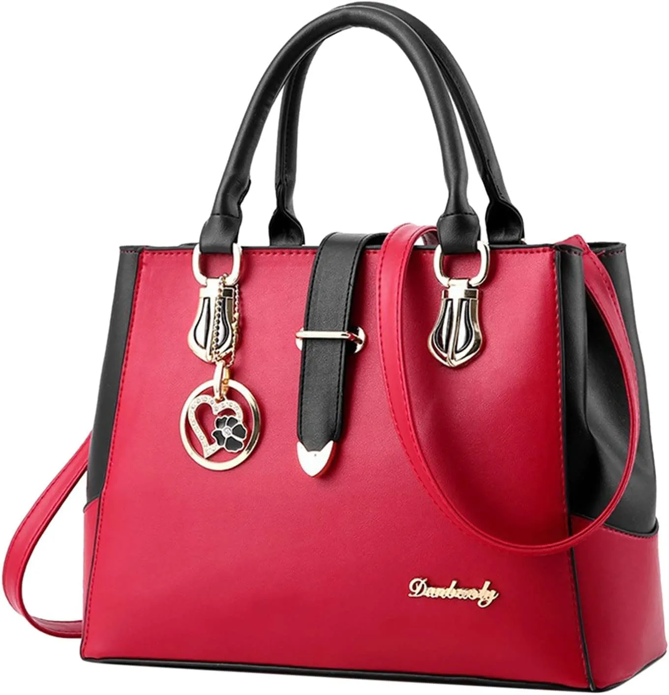 Beach Tote Bag 4 Packet Leather Solid Color Handbags Shoulder Bags Crossbody Hobo Bags Card Purse Work Travel Essential J