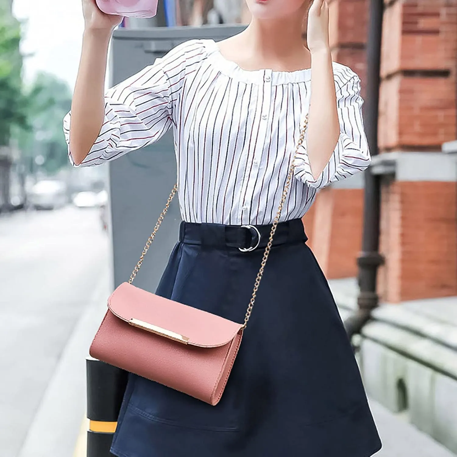 Beach Tote Bag 4 Packet Leather Solid Color Handbags Shoulder Bags Crossbody Hobo Bags Card Purse Work Travel Essential L