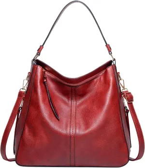 Beach Tote Bag 4 Packet Solid Color Leather Handbags Shoulder Bags Crossbody Hobo Bags Card Purse Work Travel Essential L