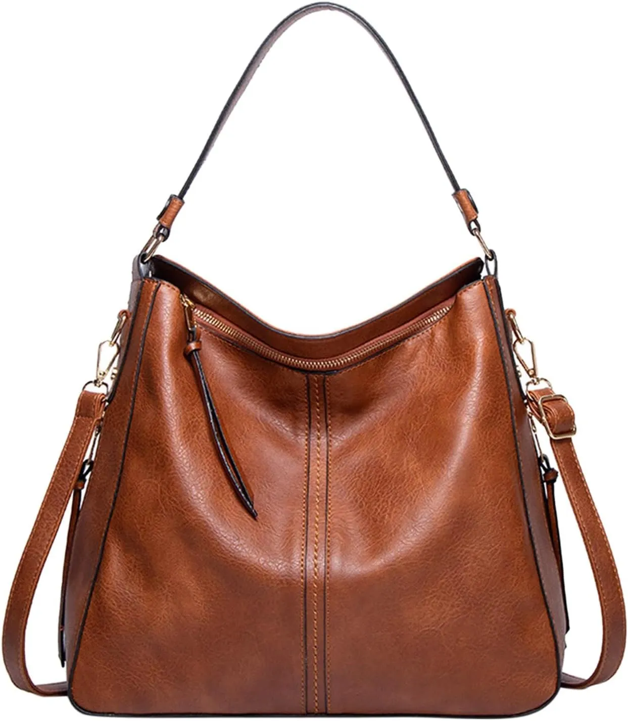 Beach Tote Bag 4 Packet Solid Color Leather Handbags Shoulder Bags Crossbody Hobo Bags Card Purse Work Travel Essential M