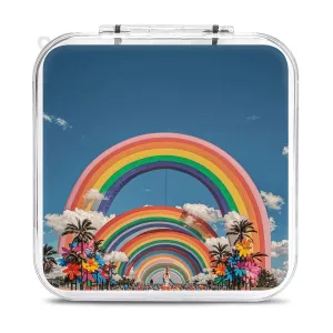 Beautiful World Rainbow Switch Game Case Switch Game Holder Cartridge Case Storage 12 Games & 2 Micro Sd Card Slots, Travel Carry Cases, Portable Games Card Storage, Hard Shell, Buckle Closure