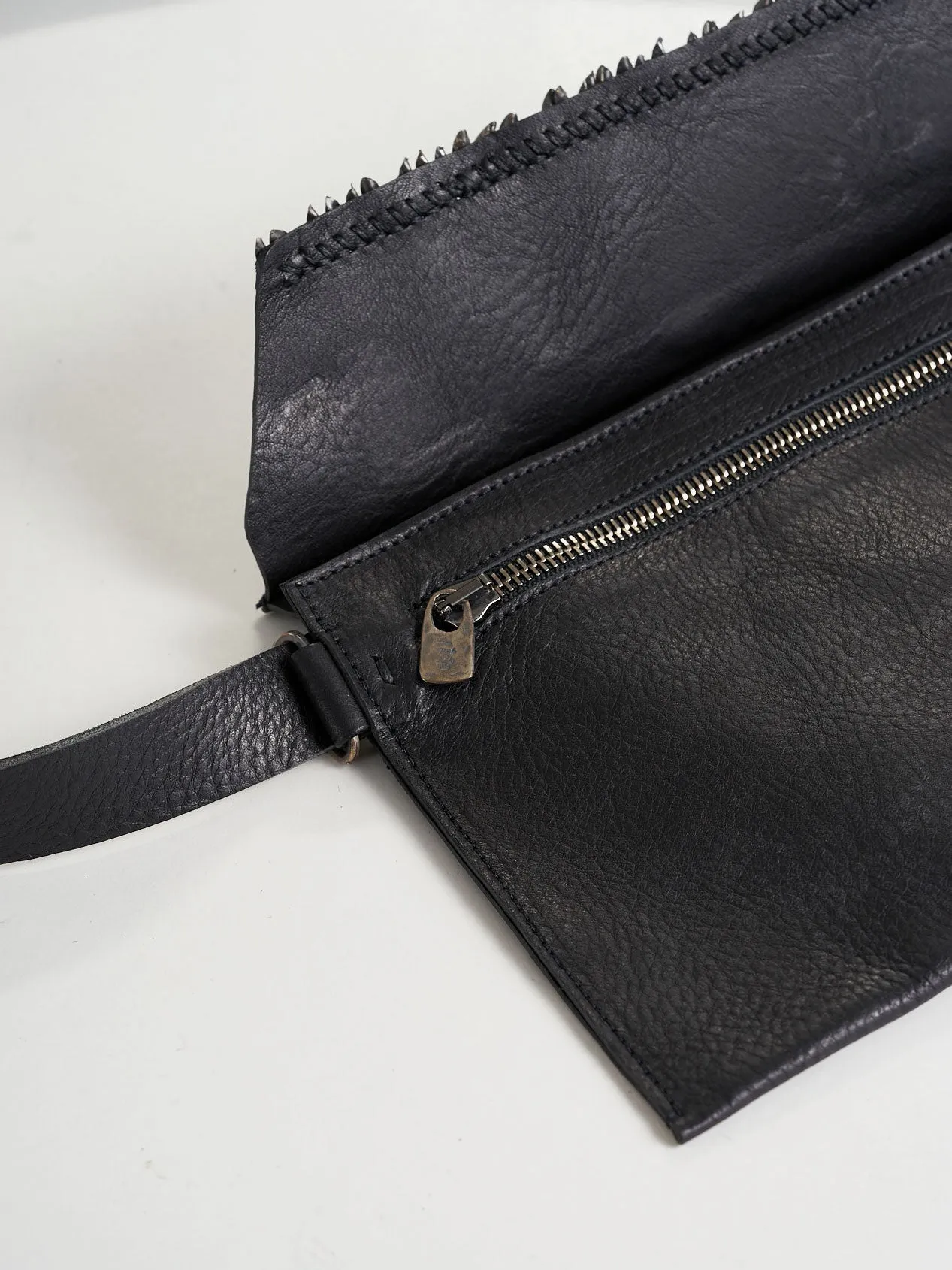 Belt Bag with Silver Leaves