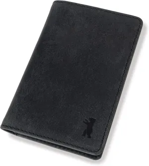 BERLINER BAGS Vintage Genuine Leather Card Holder Porto, Slim Bifold Wallet, RFID Wallet for Men and Women - Dark Grey