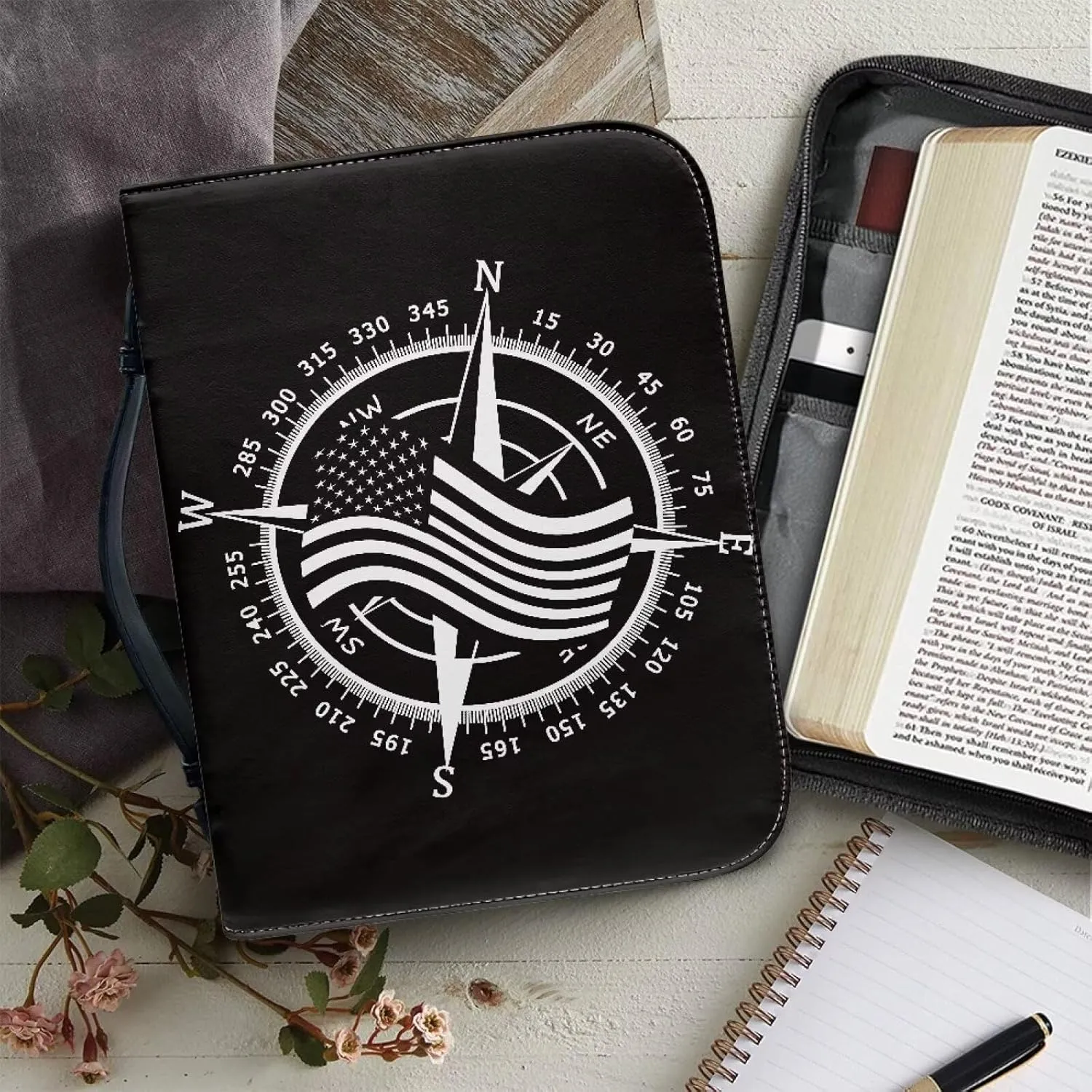 Bible Cover for Women and Men Study Bible Protective Bag Scripture Tote Book Protector with Big Capacity