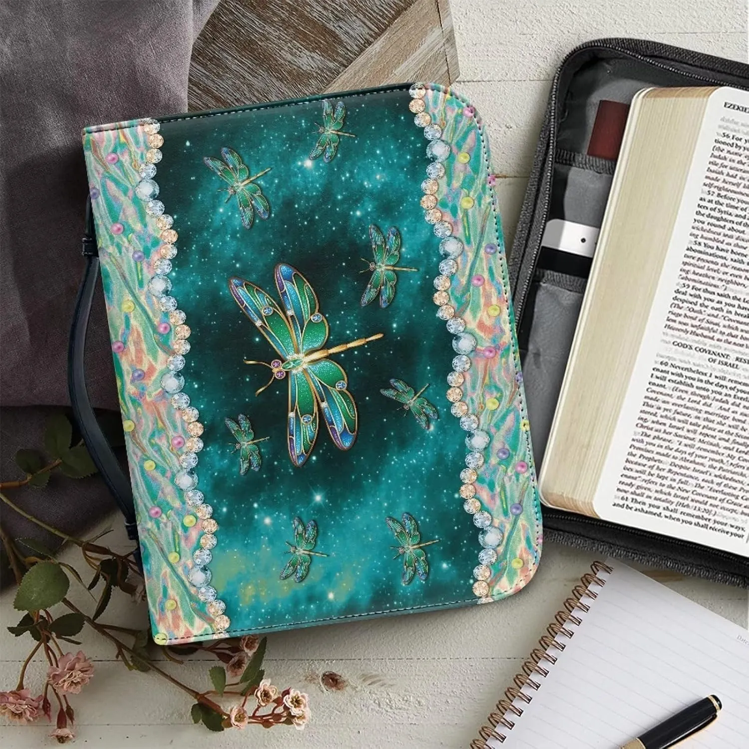 Bible Cover for Women and Men Study Bible Protective Bag Scripture Tote Book Protector with Big Capacity