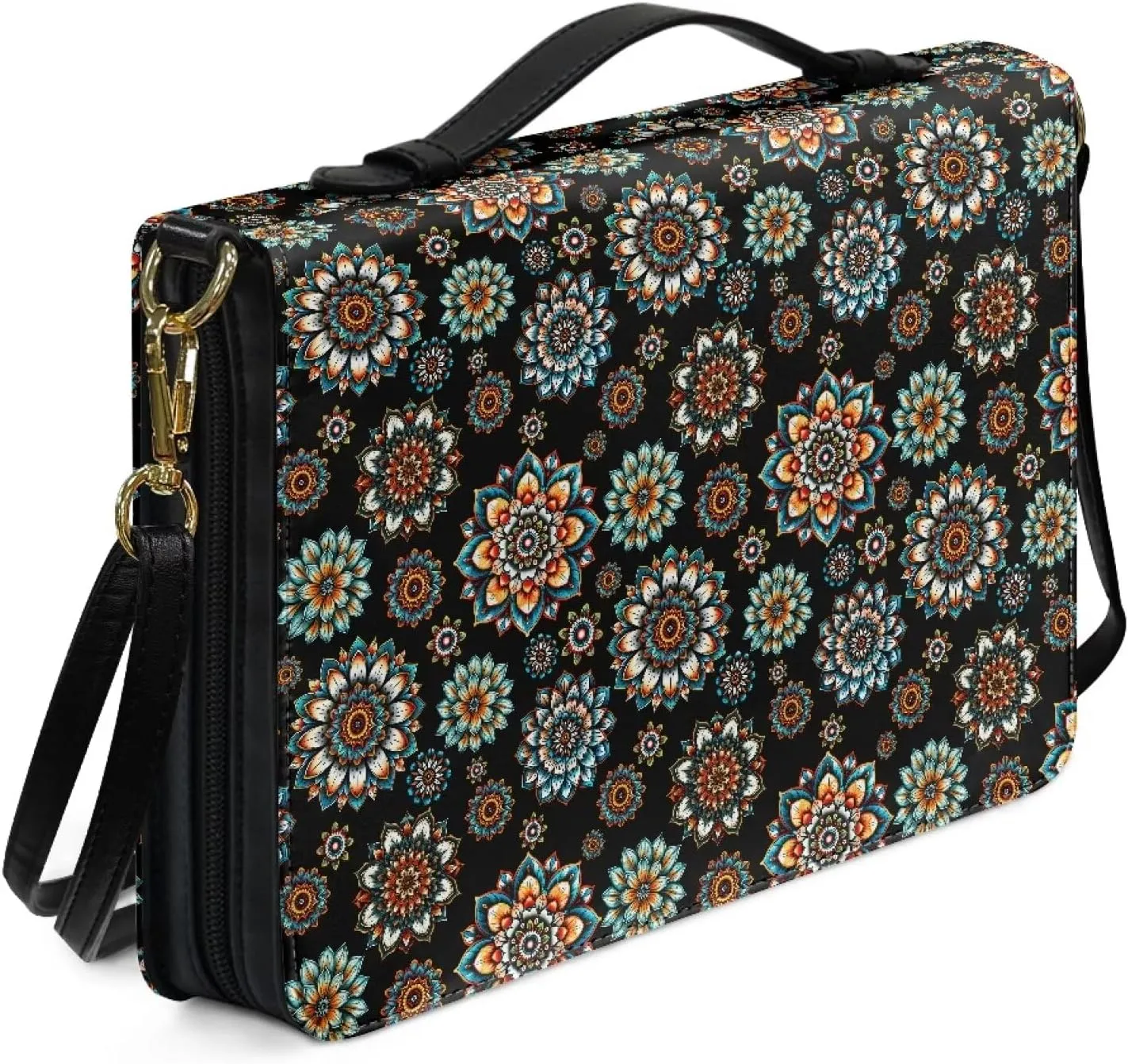 Bible Cover for Women Men Waterproof Crossbody Bag with Handle Tote Bag for Pens, Highlighters M-2XL