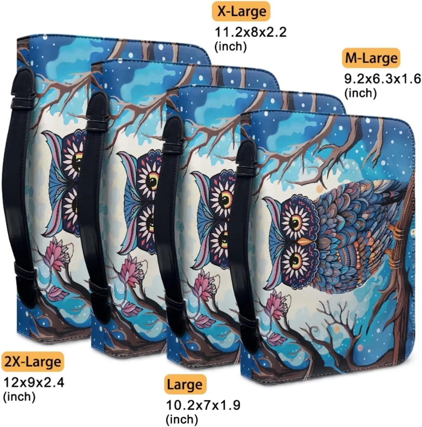 Bible Cover for Women PU Leather Bible Carrying Case Bible Study Supplies Bag Bible Case Key Chain 2 Pcs Set