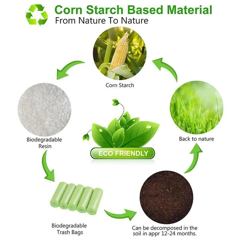 Biodegradable Bin Liners 4Sizes 2Colours Garbage Bags