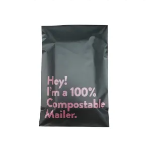 Biodegradable Mailer Bags 50PCS 5Sizes Black Plastic Mailing