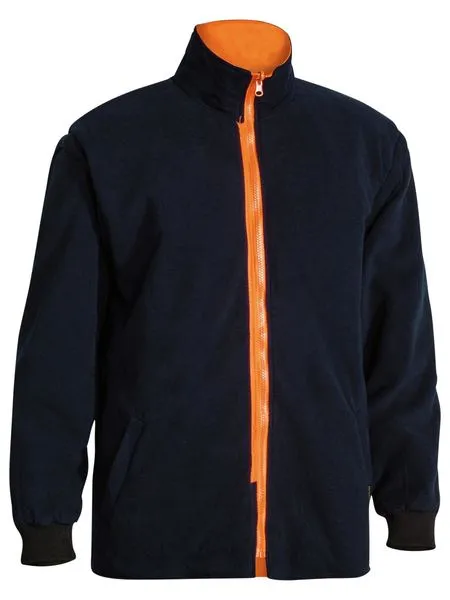 Bisley Mens BM-Taped 5-in-1 Rain Jacket 300D Orange/Navy L