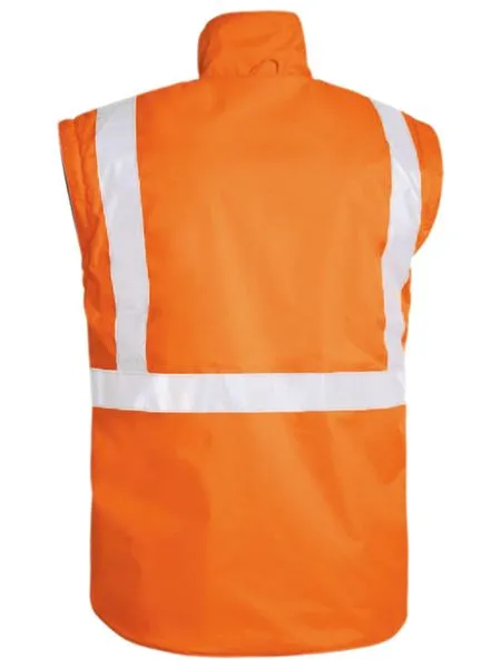 Bisley Mens BM-Taped 5-in-1 Rain Jacket 300D Orange/Navy L