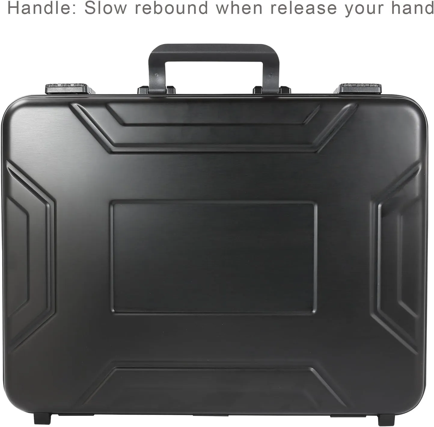 Black Briefcase for Men - 15.6 Inch Business Laptop Aluminum Case, Lawyers Document Box With Lock, Money Case for Cash, Fireproof File Organizer, Hard Shell (18.1x13.8x4.5 Inch)