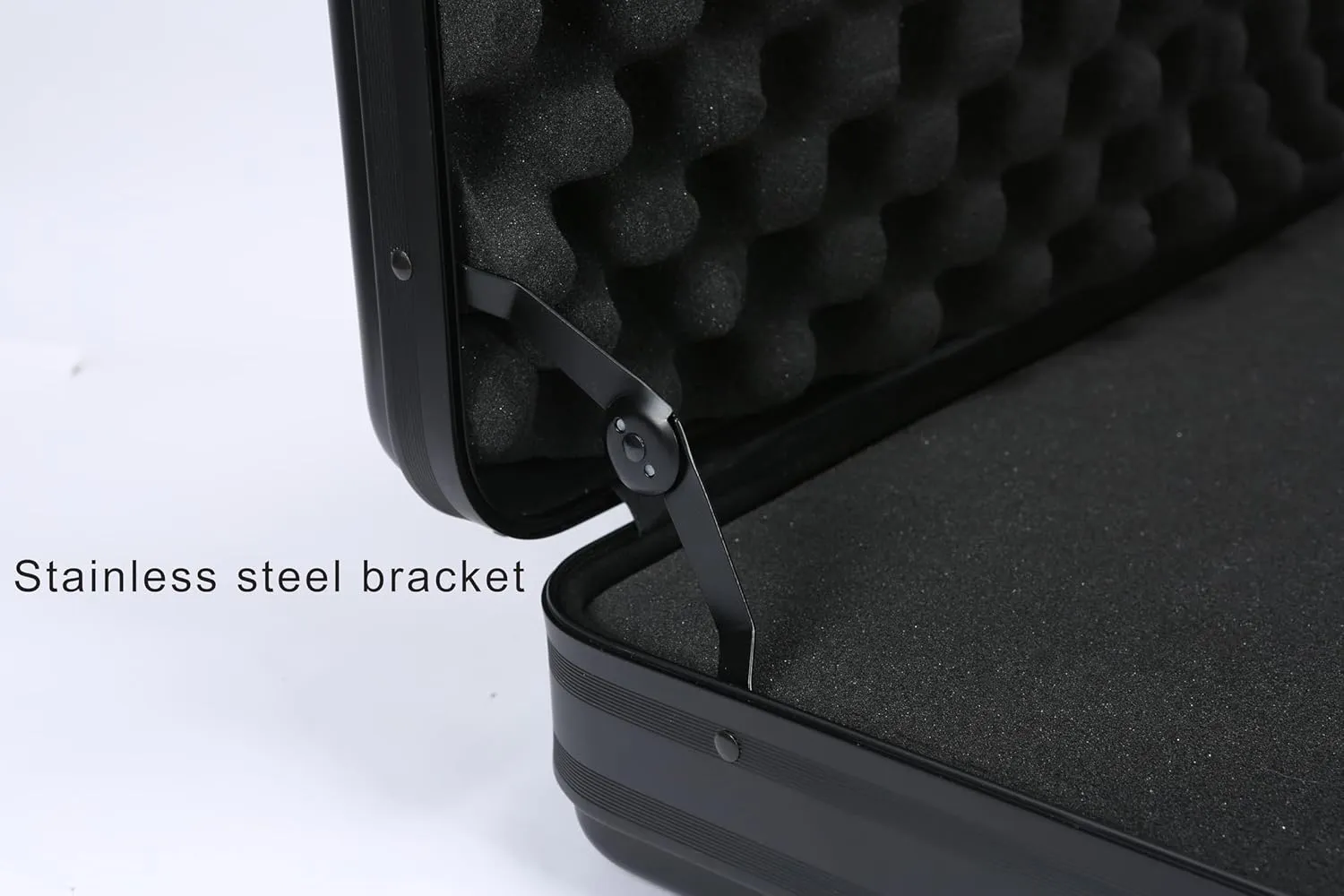 Black Briefcase for Men - 15.6 Inch Business Laptop Aluminum Case, Lawyers Document Box With Lock, Money Case for Cash, Fireproof File Organizer, Hard Shell (18.1x13.8x4.5 Inch)