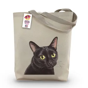 Black Cat Tote Bag - Cat Gifts - Cat Tote Bag - Cat Gifts - Cat Totes - Handmade Totes - Cat Canvas Totes - Reusable Shopping Bag - Mother's Day Cat - Shoulder Bag - Grocery Bag - Handbag - Beach Bag