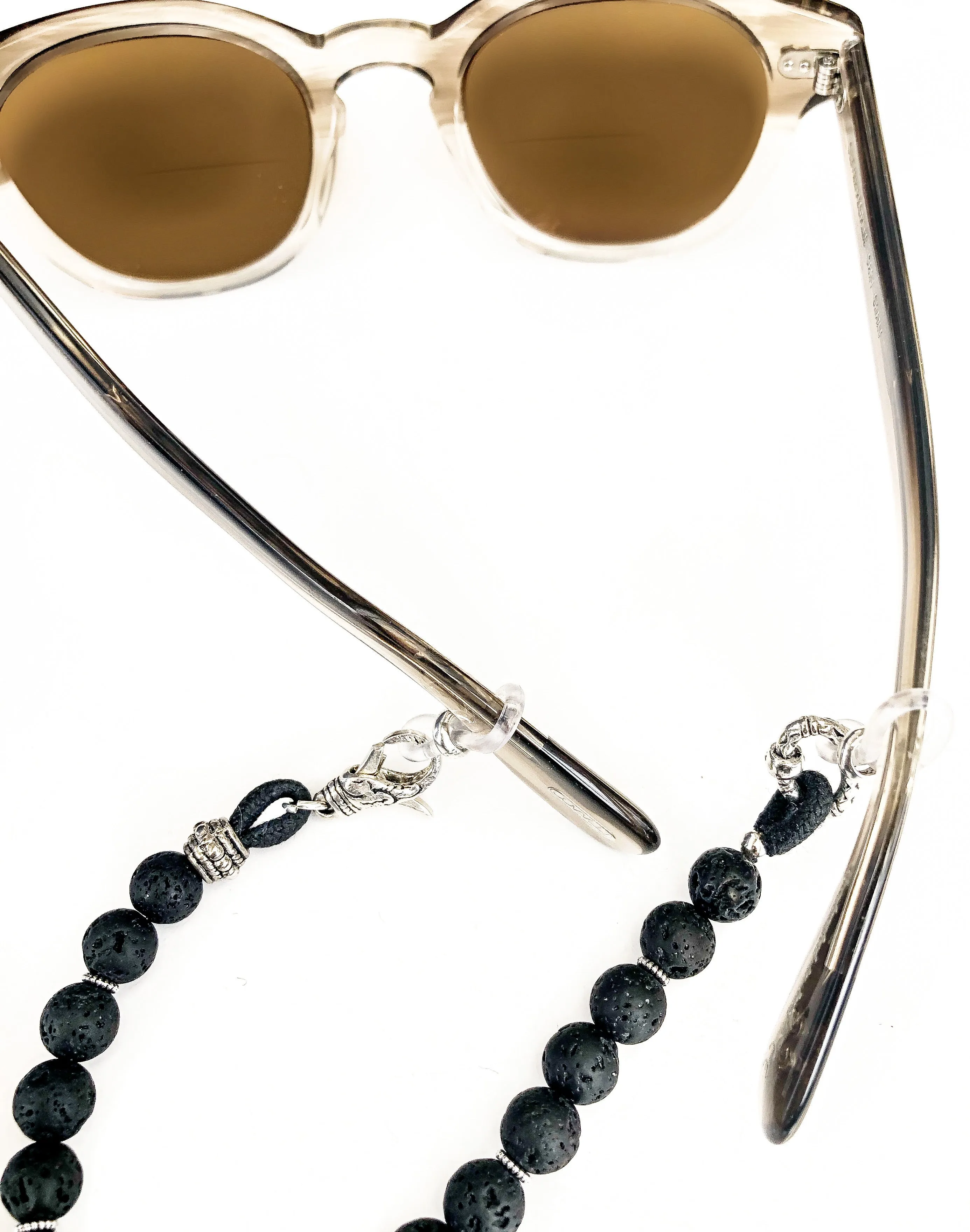 Black Lava & Sterling Roy Eye-Chain