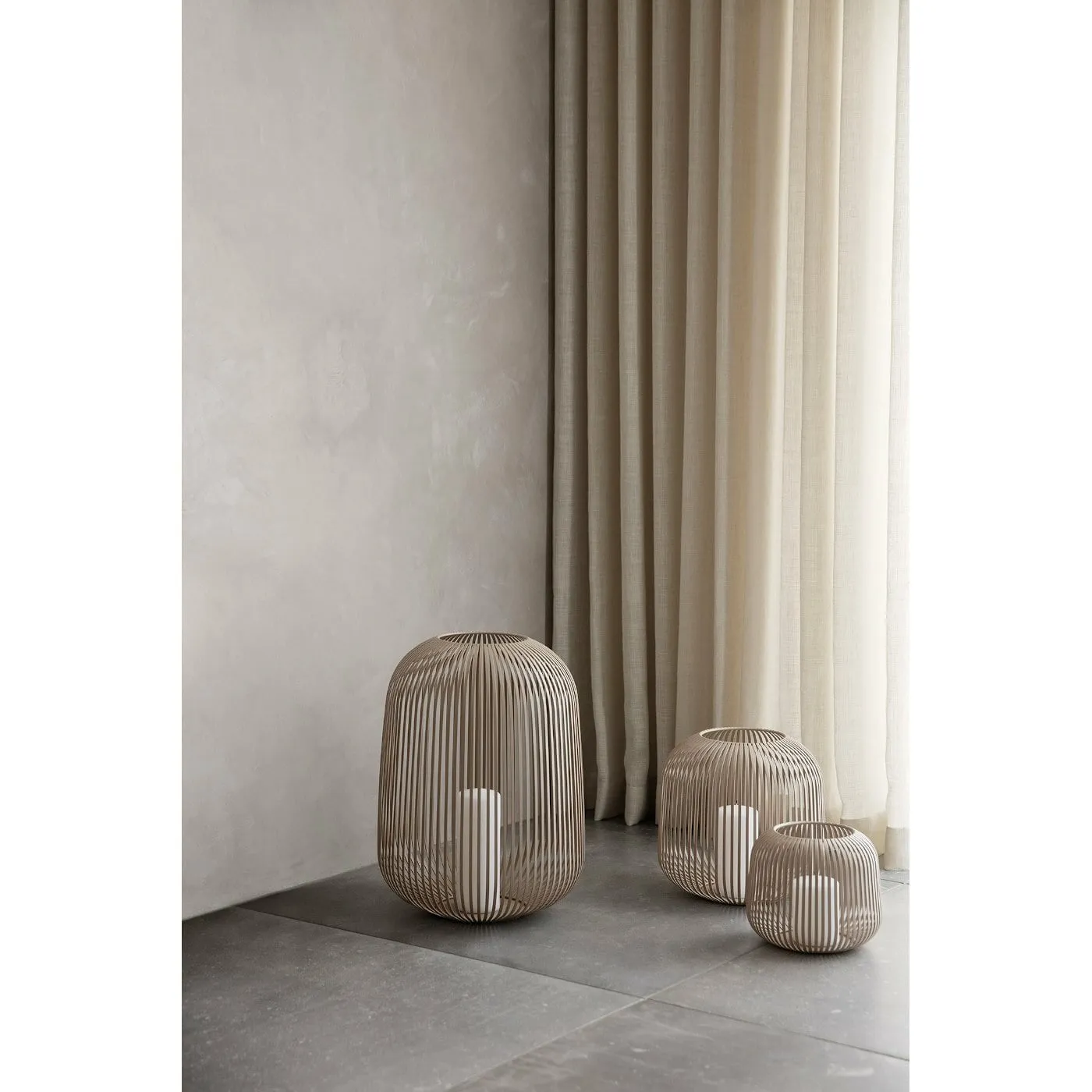 Blomus Lantern - Powder Coated Steel in Steel-Grey: Medium 28x27cm LITO