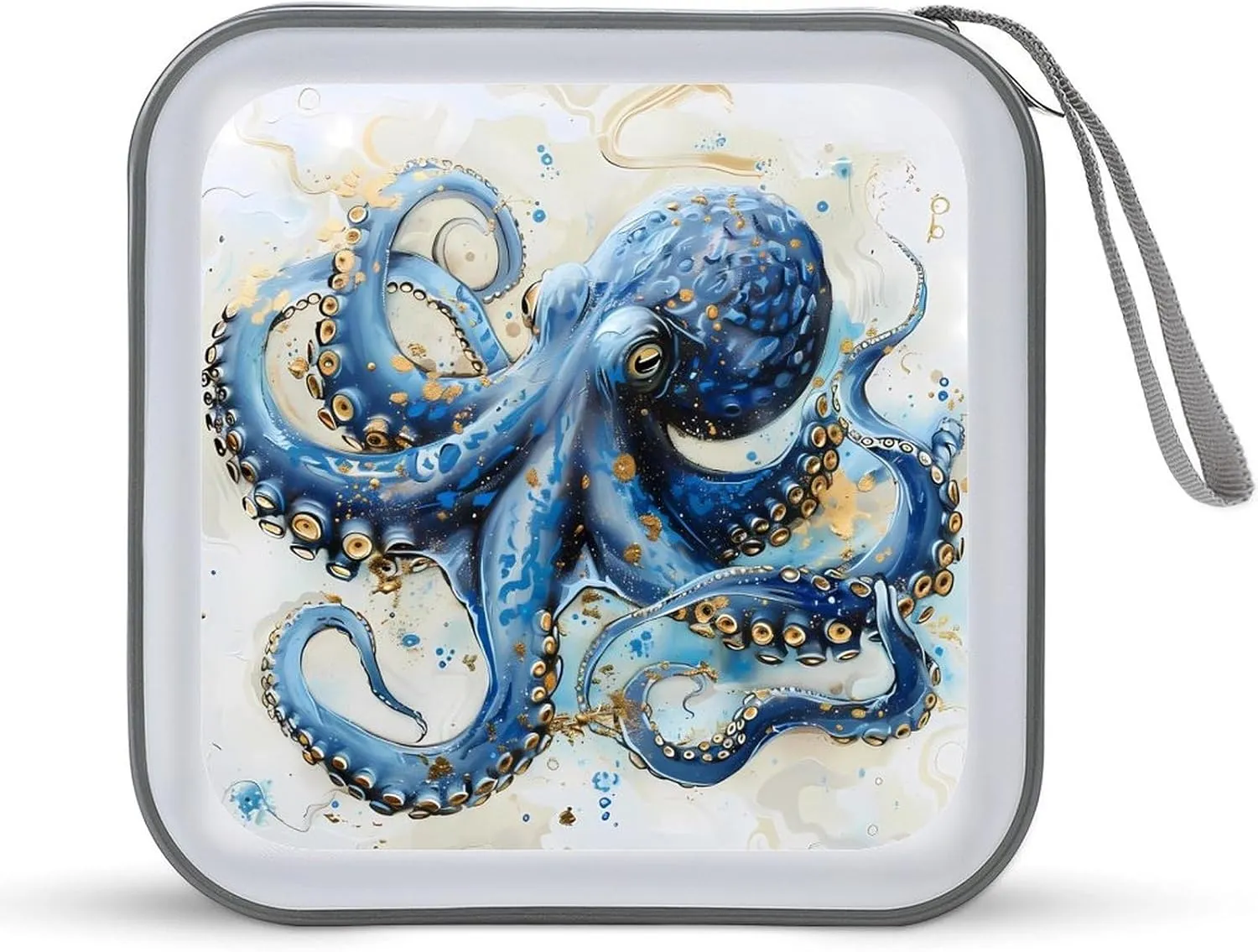 Blue Octopus CD Case Portable DVD Disc Storage Box CD Wallet Holder Organizer for Car Travel