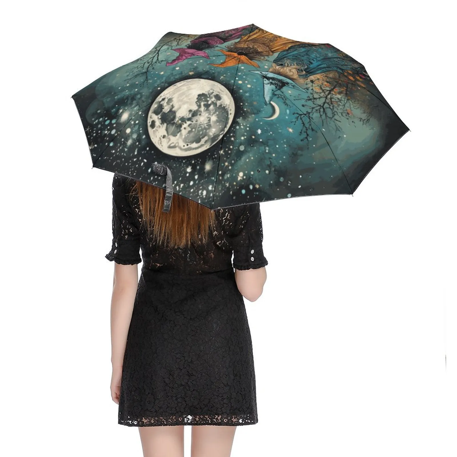Boho Witches Auto Umbrella with Printed Pattern Outside ZYS03-8K