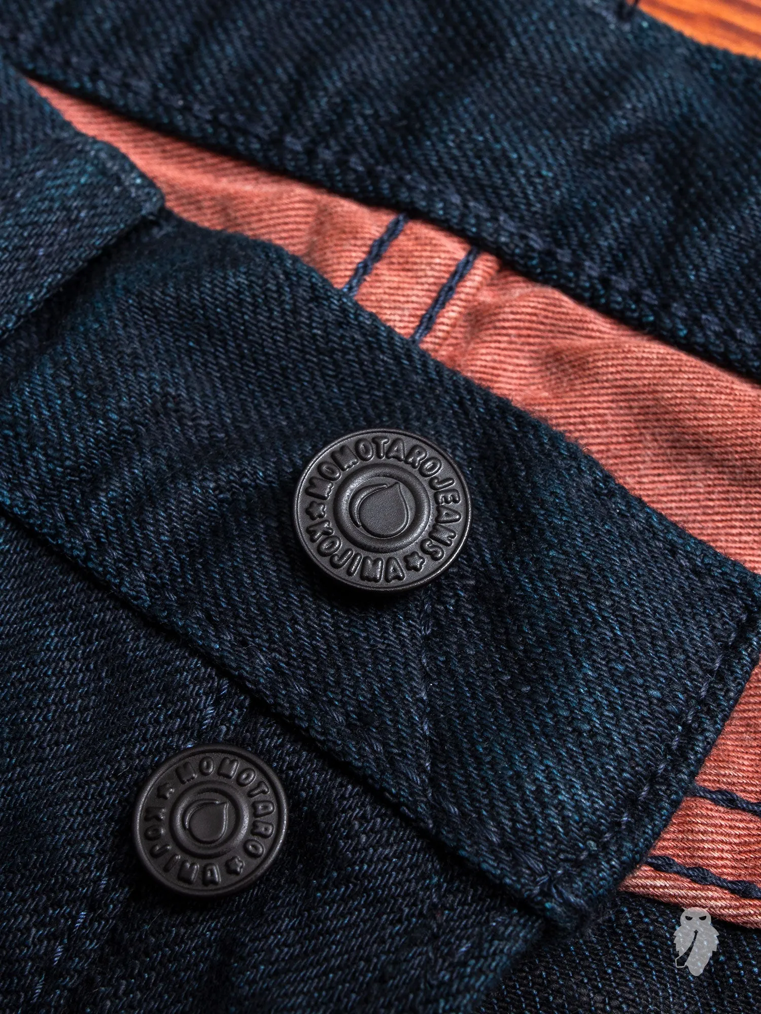 BOM012-B "Momotaro x Blue Owl" 15.7oz Selvedge Denim - Tight Tapered Fit