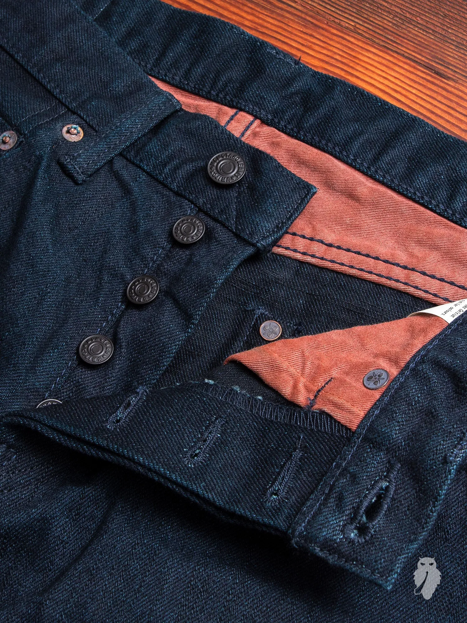BOM012-B "Momotaro x Blue Owl" 15.7oz Selvedge Denim - Tight Tapered Fit