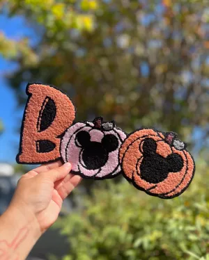 BOO PUMPKIN MOUSE - CHENILLE PATCH